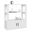 skænk 80x30x90 cm konstrueret træ hvid