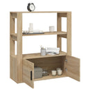 skænk 80x30x90 cm konstrueret træ sonoma-eg