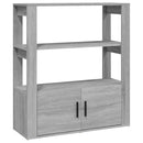 skænk 80x30x90 cm konstrueret træ grå sonoma-eg