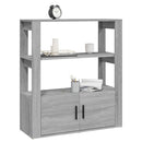 skænk 80x30x90 cm konstrueret træ grå sonoma-eg