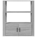 skænk 80x30x90 cm konstrueret træ grå sonoma-eg