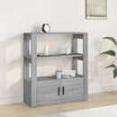 skænk 80x30x90 cm konstrueret træ grå sonoma-eg