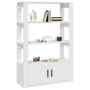 skænk 80x30x119,5 cm konstrueret træ hvid