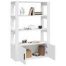 skænk 80x30x119,5 cm konstrueret træ hvid