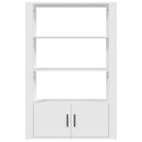 skænk 80x30x119,5 cm konstrueret træ hvid