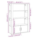 skænk 80x30x119,5 cm konstrueret træ hvid
