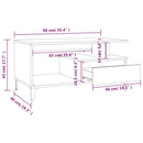 sofabord 90x49x45 cm konstrueret træ sonoma-eg