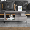 sofabord 90x49x45 cm konstrueret træ Grå sonoma-eg