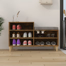 skoskab 102x36x60 cm konstrueret træ røget egetræsfarve