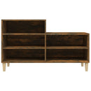 skoskab 102x36x60 cm konstrueret træ røget egetræsfarve