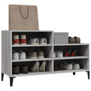 skoskab 102x36x60 cm konstrueret træ grå sonoma-eg