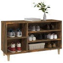 skoskab 102x36x60 cm konstrueret træ røget egetræsfarve