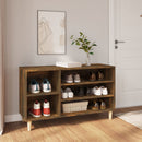 skoskab 102x36x60 cm konstrueret træ røget egetræsfarve
