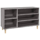 skoskab 102x36x60 cm konstrueret træ grå sonoma-eg