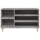 skoskab 102x36x60 cm konstrueret træ grå sonoma-eg