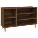skoskab 102x36x60 cm konstrueret træ brun egetræ