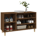 skoskab 102x36x60 cm konstrueret træ brun egetræ