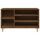 skoskab 102x36x60 cm konstrueret træ brun egetræ