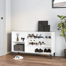 skoreol 102x36x60 cm konstrueret træ hvid højglans
