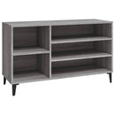 skoskab 102x36x60 cm konstrueret træ grå sonoma-eg