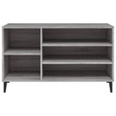 skoskab 102x36x60 cm konstrueret træ grå sonoma-eg