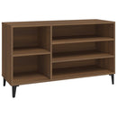 skoskab 102x36x60 cm konstrueret træ brun egetræ