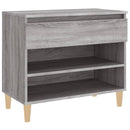 skoskab 102x36x60 cm konstrueret træ grå sonoma-eg