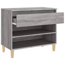 skoskab 102x36x60 cm konstrueret træ grå sonoma-eg