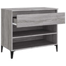 skoskab 102x36x60 cm konstrueret træ grå sonoma-eg
