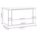 væghængt skoskab 70x35x38 cm massivt fyrretræ træ røget egetræ