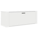 væghængte sengeborde 100x35x38 cm konstrueret træ hvid