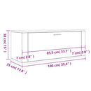 væghængt skoskab 100x35x38 cm konstrueret træ Sonoma-eg