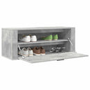 væghængt skoskab 100x35x38 cm konstrueret træ betongrå