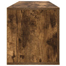 væghængt skoskab 100x35x38 cm konstrueret træ røget egetræ