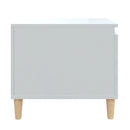sofabord 100x50x45 cm konstrueret træ hvid højglans