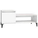 sofabord 100x50x45 cm konstrueret træ hvid