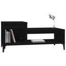 sofabord 100x50x45 cm konstrueret træ sort
