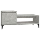 sofabord 100x50x45 cm konstrueret træ betongrå