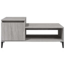 sofabord 100x50x45 cm konstrueret træ Grå sonoma-eg