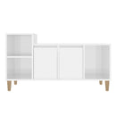 tv-bord 100x35x55 cm konstrueret træ hvid højglans
