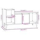 tv-bord 100x35x55 cm konstrueret træ grå sonoma-eg