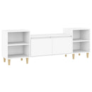 tv-bord 160x35x55 cm konstrueret træ hvid