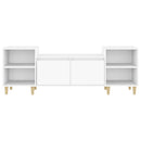 tv-bord 160x35x55 cm konstrueret træ hvid