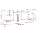 tv-bord 160x35x55 cm konstrueret træ hvid