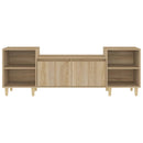 tv-bord 160x35x55 cm konstrueret træ sonoma-eg
