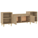 tv-bord 160x35x55 cm konstrueret træ sonoma-eg