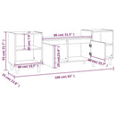 tv-bord 160x35x55 cm konstrueret træ sonoma-eg