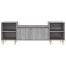 tv-bord 160x35x55 cm konstrueret træ grå sonoma-eg