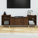 tv-bord 160x35x55 cm konstrueret træ brun egetræsfarve