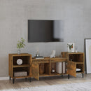 tv-bord 160x35x55 cm konstrueret træ røget egetræsfarve